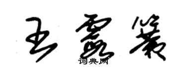 朱錫榮王霞簧草書個性簽名怎么寫