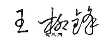 駱恆光王柳鋒草書個性簽名怎么寫