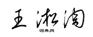 梁錦英王淞淘草書個性簽名怎么寫