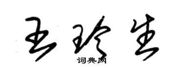 朱錫榮王玲生草書個性簽名怎么寫