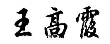 胡問遂王高霞行書個性簽名怎么寫