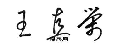 駱恆光王直榮草書個性簽名怎么寫