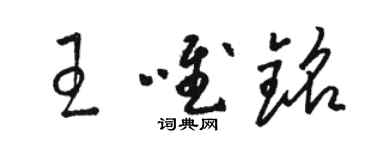 駱恆光王唯銘草書個性簽名怎么寫