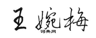駱恆光王婉梅行書個性簽名怎么寫