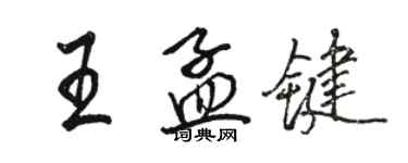 駱恆光王孟鍵行書個性簽名怎么寫