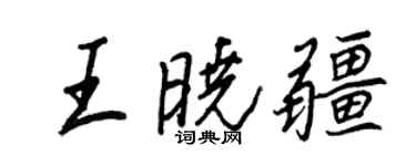 王正良王曉疆行書個性簽名怎么寫
