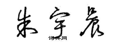 曾慶福朱宇晨草書個性簽名怎么寫