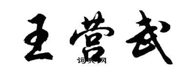 胡問遂王營武行書個性簽名怎么寫