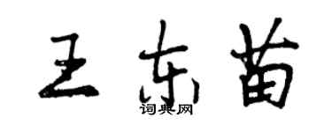 曾慶福王東苗行書個性簽名怎么寫