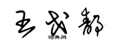 朱錫榮王戈靜草書個性簽名怎么寫