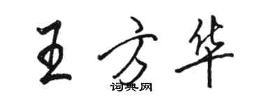 駱恆光王方華行書個性簽名怎么寫