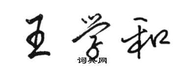 駱恆光王學和行書個性簽名怎么寫