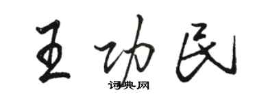 駱恆光王功民行書個性簽名怎么寫