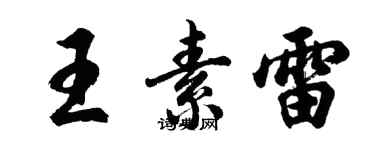胡問遂王素雷行書個性簽名怎么寫
