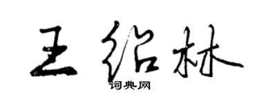 曾慶福王紹林行書個性簽名怎么寫
