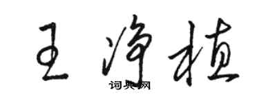 駱恆光王淨植草書個性簽名怎么寫