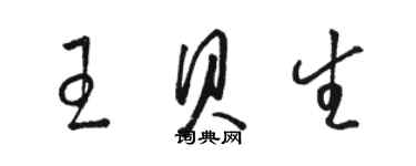 駱恆光王貝生草書個性簽名怎么寫