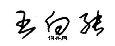 朱錫榮王向能草書個性簽名怎么寫