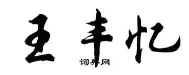 胡問遂王豐憶行書個性簽名怎么寫