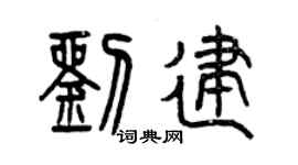 曾慶福劉建篆書個性簽名怎么寫