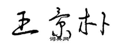 曾慶福王景朴草書個性簽名怎么寫