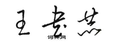 駱恆光王書赫草書個性簽名怎么寫