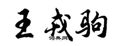 胡問遂王戎駒行書個性簽名怎么寫