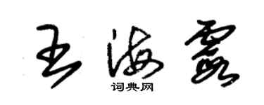 朱錫榮王海霞草書個性簽名怎么寫