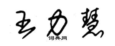 朱錫榮王力慧草書個性簽名怎么寫