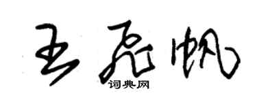 朱錫榮王飛帆草書個性簽名怎么寫