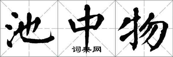 翁闓運池中物楷書怎么寫