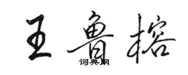 駱恆光王魯榕行書個性簽名怎么寫