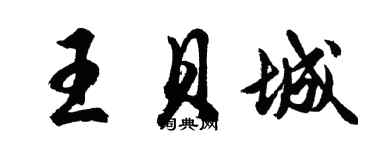 胡問遂王貝城行書個性簽名怎么寫