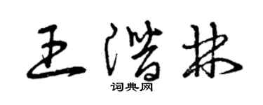 曾慶福王潛林草書個性簽名怎么寫