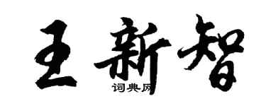 胡問遂王新智行書個性簽名怎么寫
