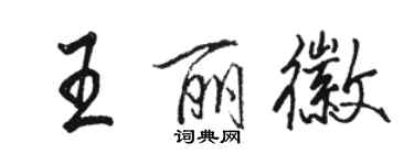 駱恆光王麗徽行書個性簽名怎么寫