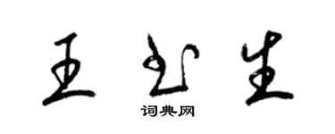 梁錦英王書生草書個性簽名怎么寫