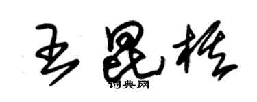 朱錫榮王昆棋草書個性簽名怎么寫