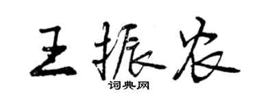 曾慶福王振農行書個性簽名怎么寫