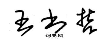 朱錫榮王書哲草書個性簽名怎么寫