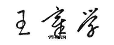 駱恆光王章學草書個性簽名怎么寫