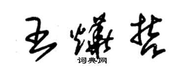 朱錫榮王燁哲草書個性簽名怎么寫