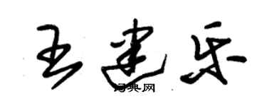 朱錫榮王建樂草書個性簽名怎么寫