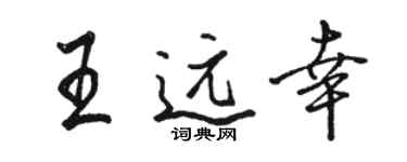駱恆光王遠幸行書個性簽名怎么寫