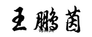 胡問遂王鵬茵行書個性簽名怎么寫