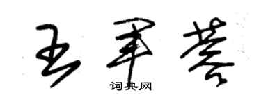 朱錫榮王軍蓉草書個性簽名怎么寫