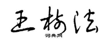 曾慶福王樹法草書個性簽名怎么寫