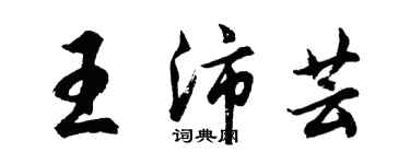 胡問遂王沛芸行書個性簽名怎么寫