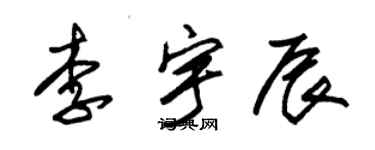 朱錫榮李宇辰草書個性簽名怎么寫