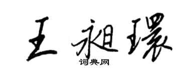 王正良王昶環行書個性簽名怎么寫